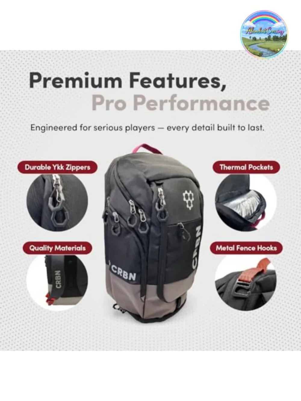 Pickleball Backpack with Thermal Paddle Compartment, Shoe & Laptop Sleeves